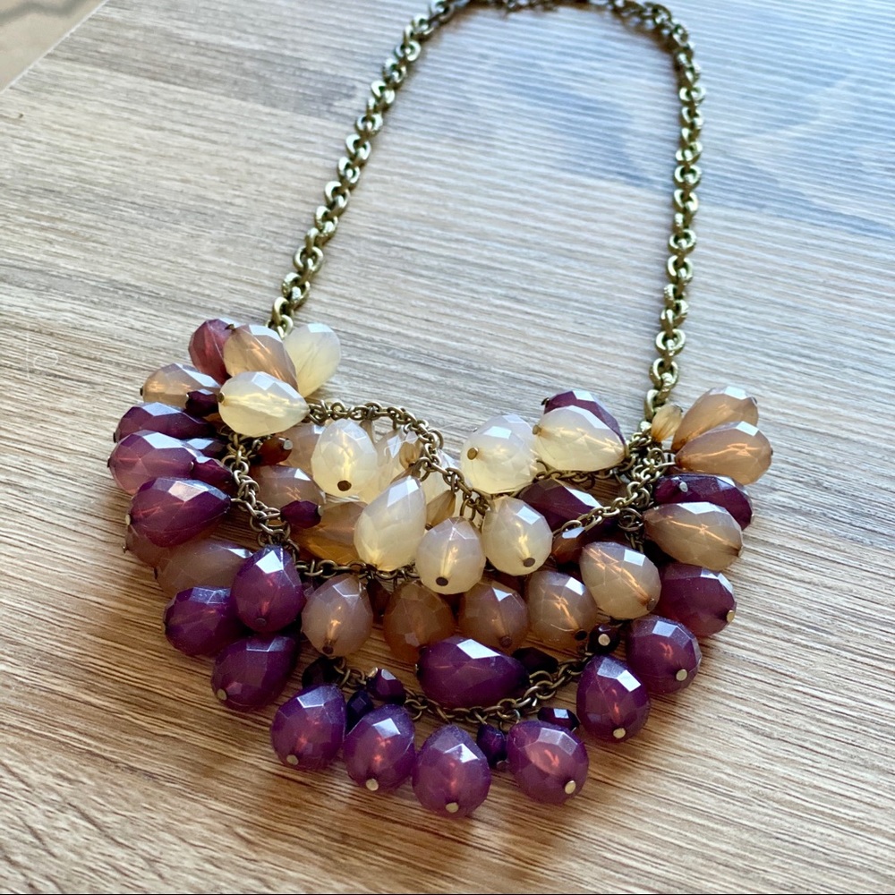 Triple Tiered High Collar Beaded Necklace